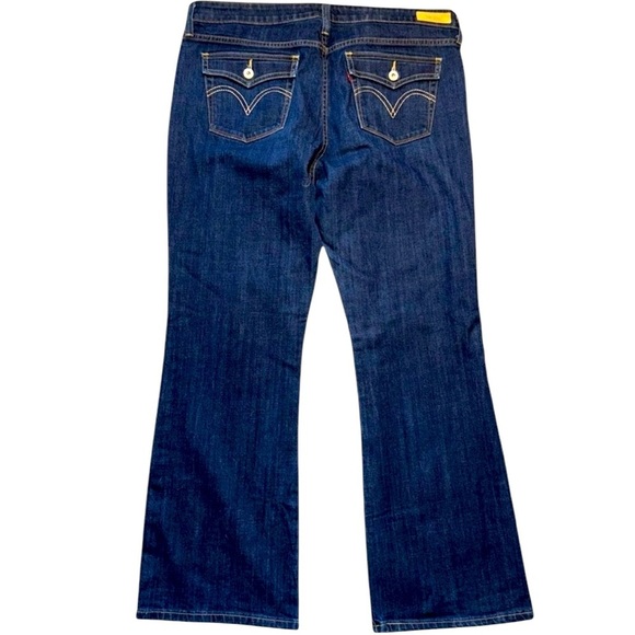 LEVI’S 545 LOW BOOT CUT JEANS WOMENS SIZE 16 MEDIUM BLUE 99% COTTON NWOT - Picture 3 of 6